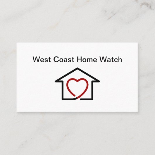HomeWatch- en conciërgeservices Visitekaartje (Voorkant)