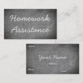 Homework Assistance Chalkboard Typografie Visitekaartje (Voorkant / Achterkant)