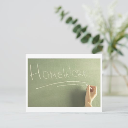 Homework Banner Briefkaart (Staand voorkant)