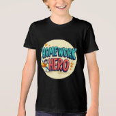 HomeWork Hero: Leuk en inspirerend Back-to-School Tri-Blend Shirt (Voorkant)