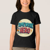 HomeWork Hero: Leuk en inspirerend Back-to-School Tri-Blend Shirt (Voorkant)