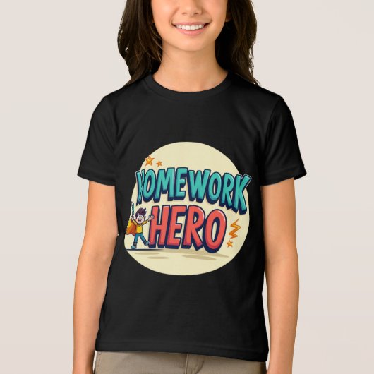 HomeWork Hero: Leuk en inspirerend Back-to-School  Tri-Blend Shirt (Voorkant)