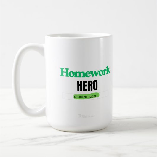 HomeWork Hero: Student Mode T-shirt Koffiemok (Links)
