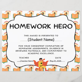 HomeWork Hero Student Recognition Award