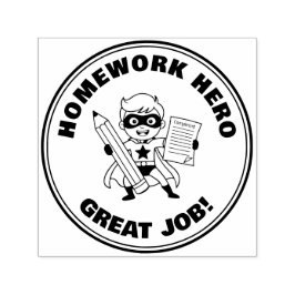 Homework Hero | Teacher Reward Motivational Modern Zelfinktende Stempel