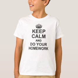 Homework in shirt
