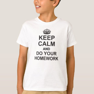 Homework in shirt