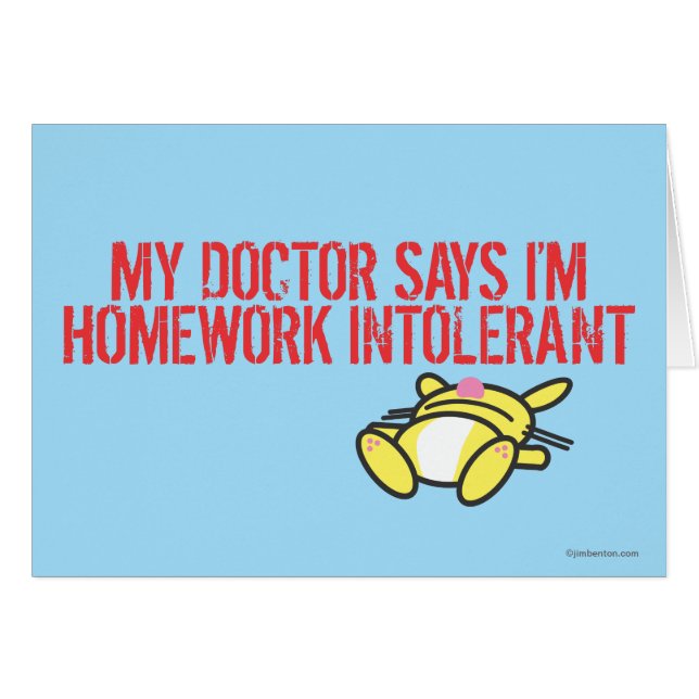 Homework Intollerant (Voorkant Horizontaal)