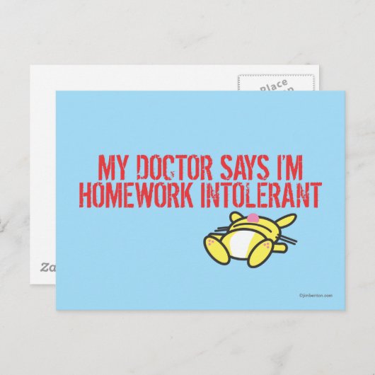 Homework Intollerant Briefkaart (Voorkant / Achterkant)