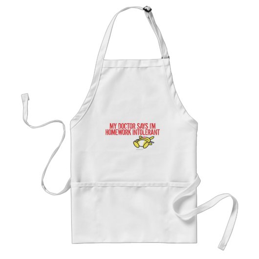 Homework Intollerant Standaard Schort (Voorkant)