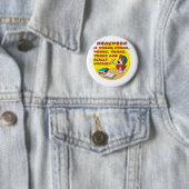 Homework is fout! (meisje) ronde button 5,7 cm (In situ)