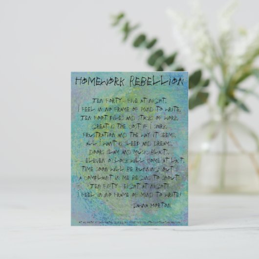 Homework Rebellion Briefkaart (Staand voorkant)