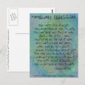 Homework Rebellion Briefkaart (Voorkant / Achterkant)