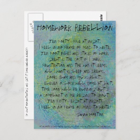 Homework Rebellion Briefkaart (Voorkant / Achterkant)