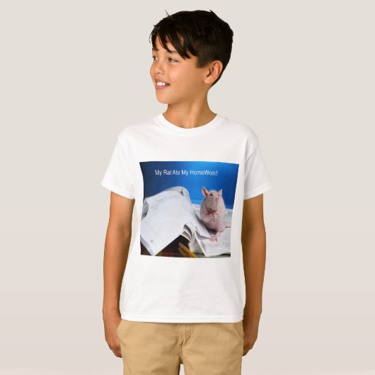 Homework t t-shirt (Voorkant volledig)
