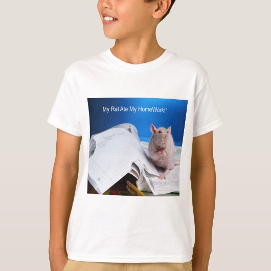 Homework t t-shirt (Voorkant)