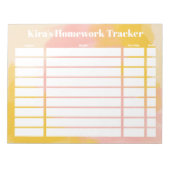  Homework Tracker Notitieblok (Voorkant)