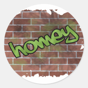 Homey graffiti ontwerp ronde sticker