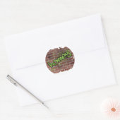 Homey graffiti ontwerp ronde sticker (Envelop)