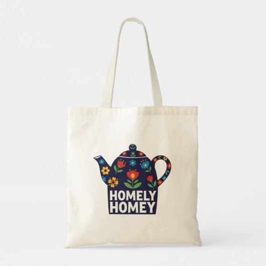 Homey Homey theepot ontwerp totebag Tote Bag (Achterkant)