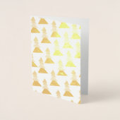 Homey Kerstmis - Patroon Merry Kerstmis Gold Folie Kaarten (Voorkant)