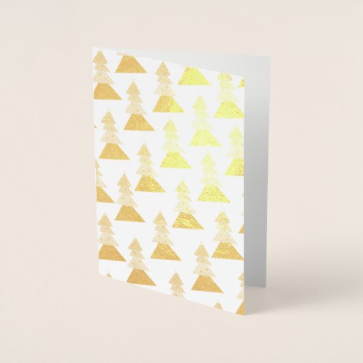 Homey Kerstmis - Patroon Merry Kerstmis Gold Folie Kaarten (Voorkant)