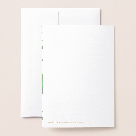 Homey Kerstmis - Patroon Merry Kerstmis Gold Folie Kaarten (Met envelop)