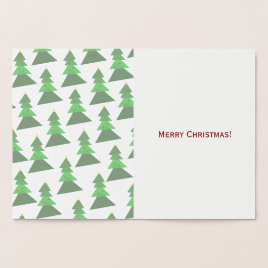 Homey Kerstmis - Patroon Merry Kerstmis Gold Folie Kaarten (Binnen)