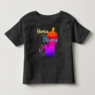 Homie met een extra Chromie met Muzieknoten 2 Kinder Shirts
