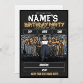 Homies Birthday Invitation, 90s nostalgia Kaart (Voorkant / Achterkant)