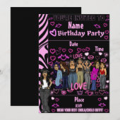 Homies Chicana Birthday Invitation Lil Homies Kaart (Voorkant / Achterkant)
