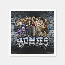 Homies-feestservetten, 90s Old School-feest  