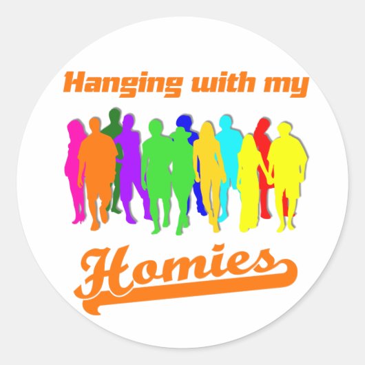 Homies Ronde Sticker (Voorkant)