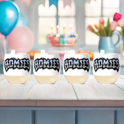 Homies Wijnglas Zonder Voet (Insitu (Baby Shower))