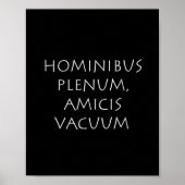 Hominibus plenum amicis vacuüm poster (Voorkant)