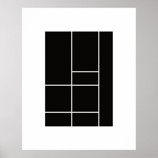 Hommage aan Mondriaan 1.1 Poster (Voorkant)