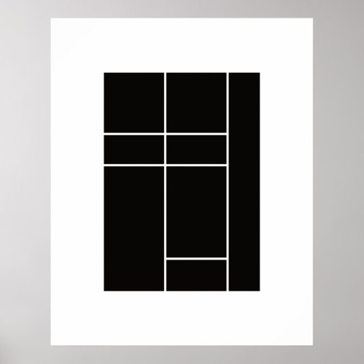 Hommage aan Mondriaan 1.2 Poster (Voorkant)