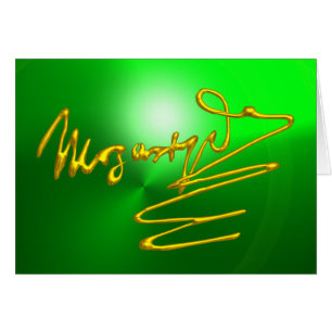 HOMMAGE AAN MOZART Gouden handtekening van componi