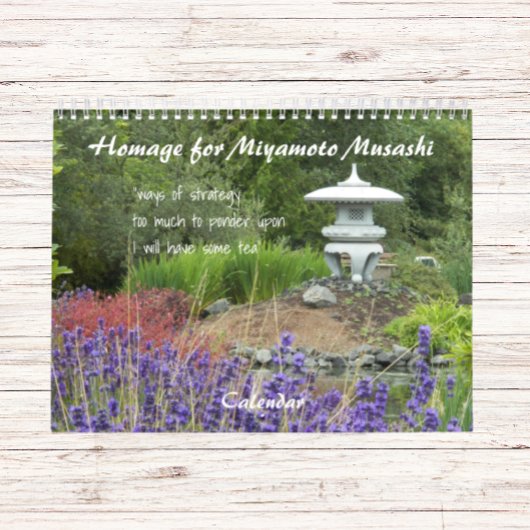 Hommage voor Miyamoto Musashi Haiku Kalender