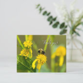 Hommagekaart voor hommels briefkaart (Staand voorkant)