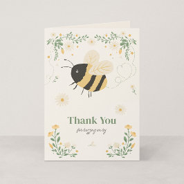 Hommagekaart voor kinderfeestje met hommel bedankkaart
