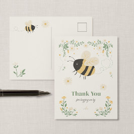 Hommagekaart voor kinderfeestje met hommel briefkaart