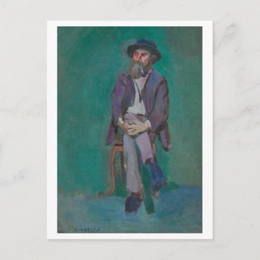Homme assis (1900) briefkaart (Voorkant)