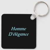 Homme D'élégance Acryl Sleutelhanger (Achterkant)
