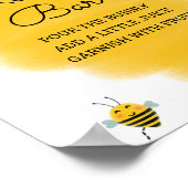 Hommel Baby Shower Mimosa Beer Teken Poster (Hoek)