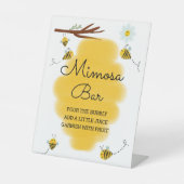 Hommel Baby Shower Mimosa Beer Teken Reclamebord Met Voetstuk (Voorkant)