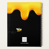 Hommel bijen zwarte honing druppelmonogram 2025 planner (Achterkant)