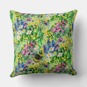 HOMMEL en bloemen Kussen (Achterkant)
