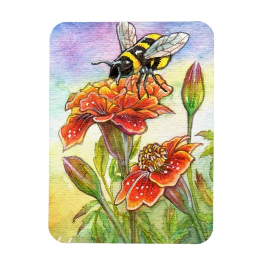 hommel en goudsbloem magneet (Verticaal)
