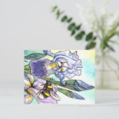 Hommel en irissen briefkaart (Staand voorkant)